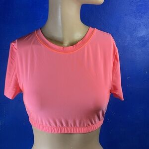 Aerie Vibrant Coral Short Sleeve Top